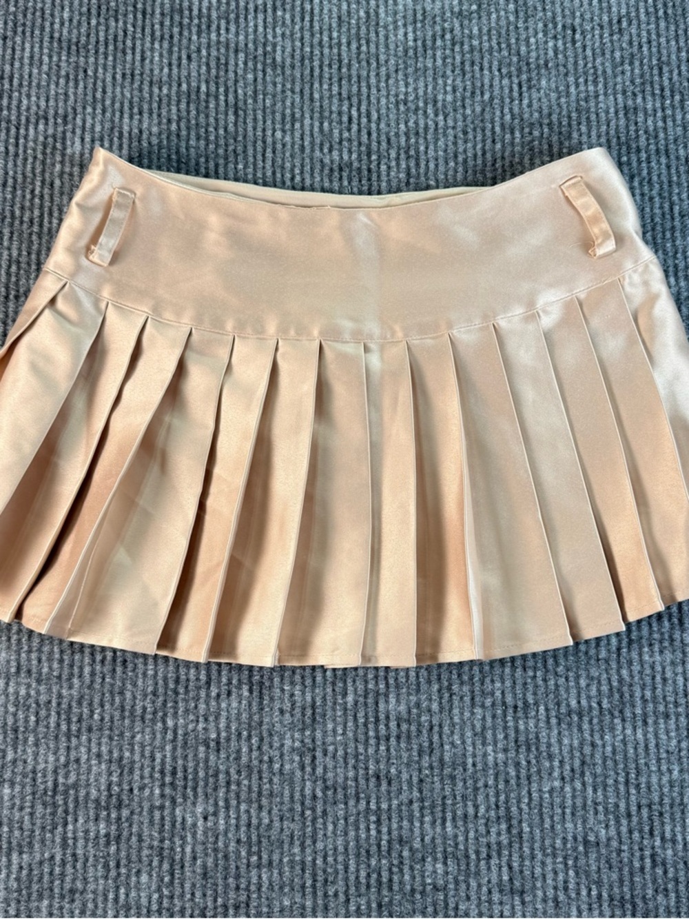 Baby Phat Satin Pleated Mini Skirt in Champagne Blush - Picture 2 of 7